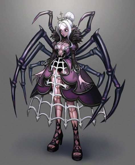 ArtStation - Spider queen, SUNAH KANG Female Monster, Spider Queen, Monster Girl Encyclopedia, Jungle Juice, Spider Art, Monster Characters, Spider Girl, 다크 판타지, Fantasy Races