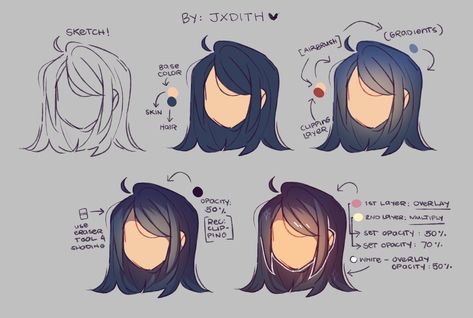 🌹🍓✨!!! on Twitter: "A tiny tutorial on how I color and shade things digitally.… " How To Shade, Hair Drawing, Digital Art Beginner, Digital Painting Tutorials, Digital Art Anime, Anime Drawings Tutorials, Art Tutorials Drawing, Digital Art Tutorial, How To Draw Hair