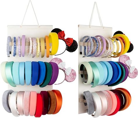 Amazon.com: JOYMOMO Hanging Headband Holder for Girls,Felt Headband Organizer Headband Storage Holder Organizer for Headband (Without Headbands) (Cream) : Home & Kitchen Hairband Organizer, School Dormitory, Headband Storage, Closet Storage Accessories, Headband Organizer, Felt Headband, Headband Holder, Felt Material, Hanging Rope