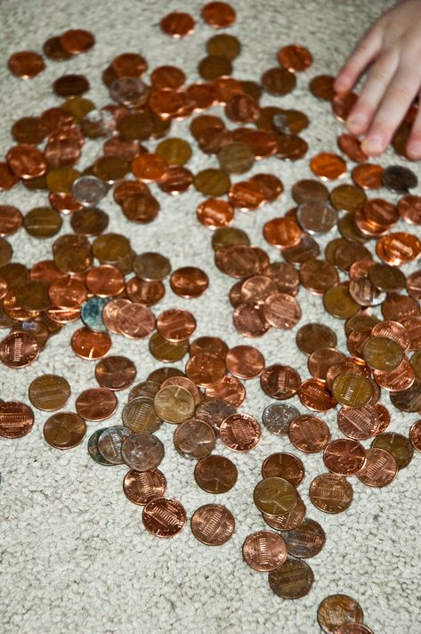 Penny Activities For Kids... cute ideas include penny drop game, making a penny and estimating how many pennies to make a dollar and other coins. Penny Activities, Penny Game, Problem Solving Activities, Playdough Activities, Math Education, Lucky Penny, Basic Math, Letter P, A Penny