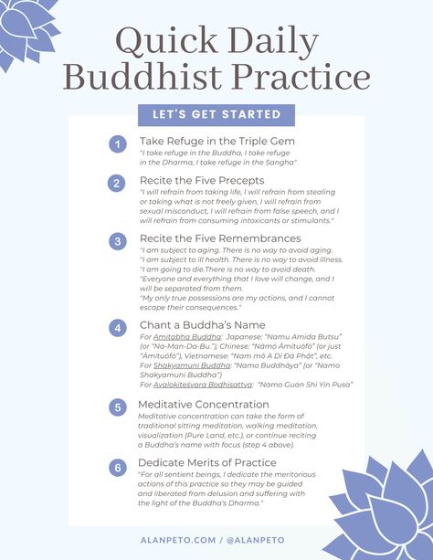 Daily Buddhist Practice for Beginners - Alan Peto Create An Altar, Buddhism Beliefs, Fedex Office, Buddha Wisdom, Buddhist Scriptures, Thanksgiving Prayer, Ups Store, Mahayana Buddhism, Buddhist Practices