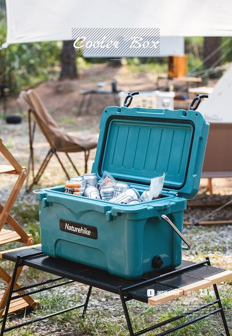 Naturehike Outdoor Cooler Box 25l Large Capacity Cold Ice Bucket Preservation Car Storage Box Party Picnic Camping Supplies - Picnic Bags - AliExpress Outdoor Cooler, Ice Chest Cooler, Igloo Cooler, Camping Coolers, Car Storage Box, Cooler Box, Ice Blocks, Cold Ice, Ice Chest