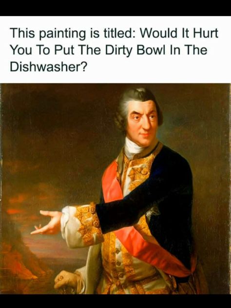 Classical Art Memes, Clogged Toilet, In Meme, The Dishwasher, Art Jokes, Weird Stories, Top Funny, Art Memes, Classical Art