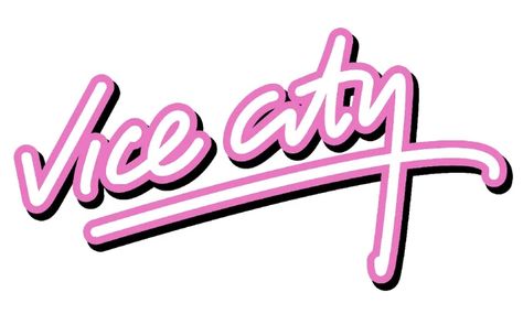 Gta Vice City, Bike Sticker, Car Sticker Design, City Tattoo, Vice City, Vinyl Sticker Design, Bike Stickers, City Logo, Custom Caps