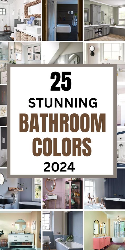 Buy fantastic bathroom wall art from Cheapwallarts.com. Color Of Bathroom Walls, Hall Bathroom Paint Colors, Bathroom Wall Colors Ideas, Color Scheme For Bathroom, Primary Bathroom Paint Colors, Neutral Paint Colors For Bathroom, Master Bathrooms 2024 Trends Color, Bathroom Color Schemes 2024, 2024 Bathroom Design