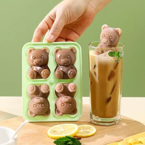 🐻✨ Hey there, ice-cool folks! 🌟 Let's talk about something cool and cute today - the Little Bear Shape Ice Cube Silicone Mold Coffee Milk Tea Ice Block Maker! 🧊 Love chilled drinks with a touch of adorable? This is your go-to! With the Little Bear Shape Ice Cube Silicone Mold, you can create ice cubes in the shape of cute little bears. Not only does it make your drinks more appealing, but it also adds a dash of fun and excitement to every sip. 🌈 Made with safe and easy-to-clean silicone ma... Hemgjord Glass, Beer Decor, Ice Cube Tray Molds, Silicone Ice Molds, Silicone Ice Trays, Ice Pop Molds, Ice Ball Maker, Eid Al-adha, Ice Cream At Home