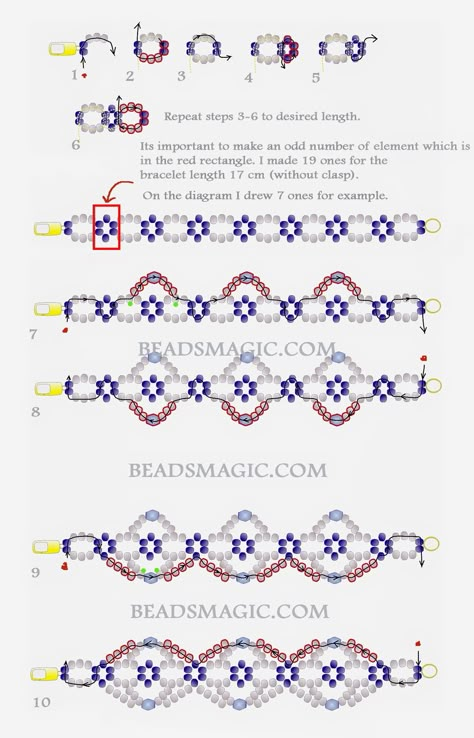 Seed Bead Patterns Free, Free Beading Tutorials, Beads Magic, Bracelet Beading, Beaded Flowers Patterns, Beading Patterns Free, Beaded Bracelets Tutorial, Beading Jewelery, Seed Bead Patterns