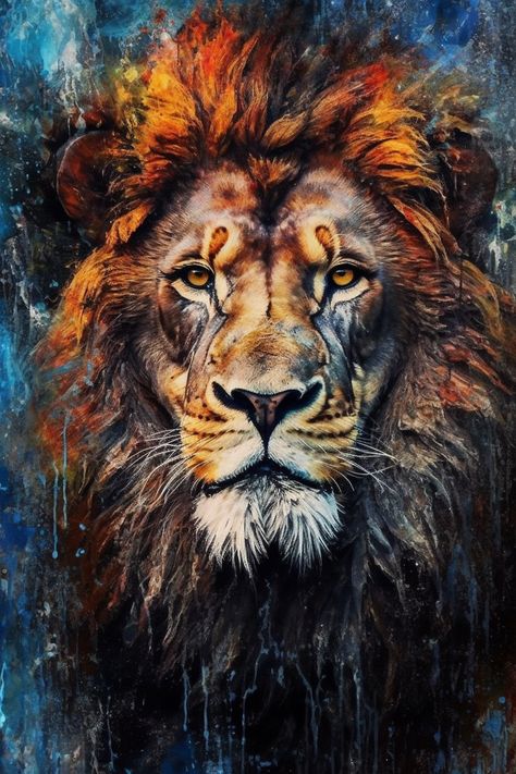 Latest Midjourney Showcase 2023 managed by ThetaCursed, License: CC BY-NC 4.0 Lion Painting Acrylic, Abstract Lion Painting, Lion Canvas Painting, Bob Marley Painting, Colorful Animal Paintings, Animal Paintings Acrylic, Lion Painting, Art Painting Tools, Lion Images