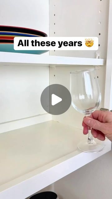 Liz & Jeff on Instagram: "Saves a ton of space #glasses #glasswear #kitchen #cabinets #kitchenorganization" Glasses Cupboard, Glasses Organization, Organization Cabinets, Space Glasses, Kitchen Cabinet Organization, Cabinets Organization, Cabinet Organization, Kitchen Organization, Wine Glasses