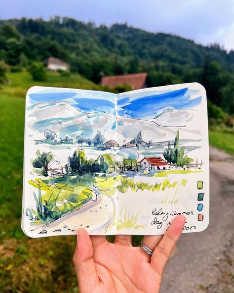 @18pagesofcolour • Instagram photos and videos Travel Journalling, Emma Carlisle, Sandi Hester, Watercolour Sketchbook, Inspiration Sketchbook, Illustration Journal, Pen And Wash, Sketch Journal, Mixed Media Illustration