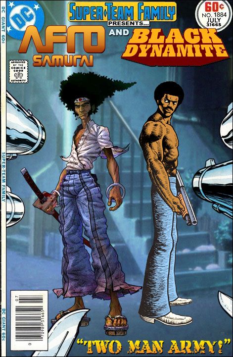 Super-Team Family: The Lost Issues!: Afro Samurai and Black Dynamite Black Dynamite Cartoon, Jonny Rotten, Black Dynamite, Black Superheroes, Hip Hop Artwork, Comics Anime, Afro Samurai, Black Comics, Black Cartoon Characters