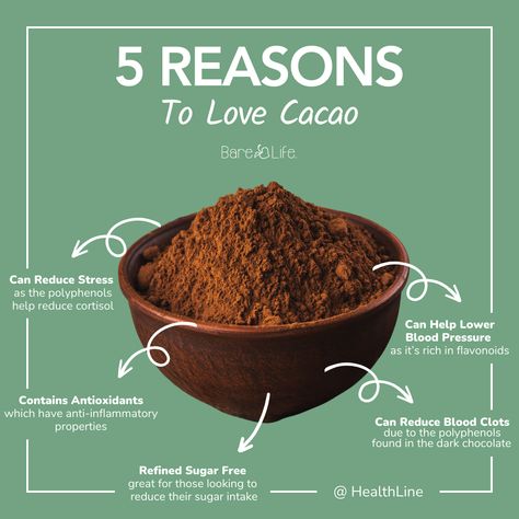 5 reasons to love the cacao used in Bare Life's dairy-free, guten-free, vegan hot cocoa. Hot Chocolate Benefits, Benefits Of Cacao Powder, Chocolate Infographic, Raw Cacao Benefits, Cacao Health Benefits, Cacao Hot Chocolate, Benefits Of Cacao, Cacao Powder Recipe, Cacao Powder Benefits