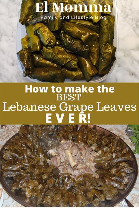 Grape Leaves Recipe Lebanese, Lebanese Grape Leaves, Lebanese Recipes Authentic, Warak Enab, Recipe Lebanese, Lebanese Dishes, Grape Leaves Recipe, Slow Roasted Lamb Shoulder, Wrap A Present