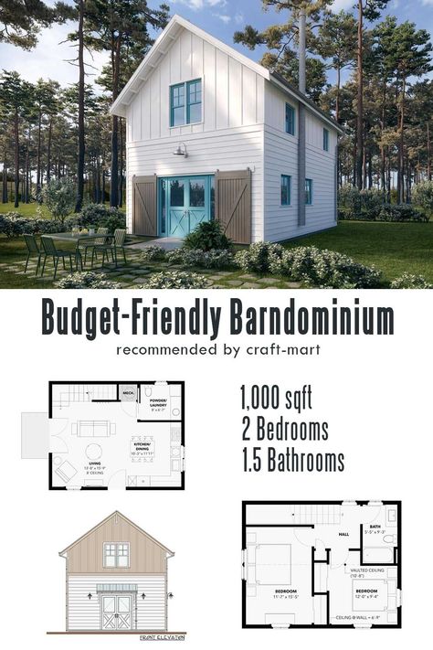 Small Cottage Blueprints, Two Bedroom One Bathroom Floor Plans, Loft Style Floor Plans, 1000 Sf Barndominium, Small Barnodium Floor Plans, Small Family Cabin Floor Plans, Tiny Home Blueprints Floor Plans, Small Barndominium Floor Plans With Loft, 2 Bedroom Tiny House Floor Plans Loft