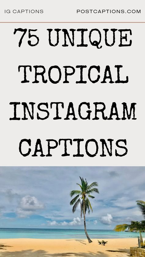 From palm trees and sandy beaches to crystal-clear water and blue skies, these captions will help you show off your island vacation photos in style Tropical Captions, Tropical Pics, Tropical Quotes, Island Pics, Beach Captions, Dauphin Island, Aesthetic Captions, Another Day In Paradise, Good Instagram Captions