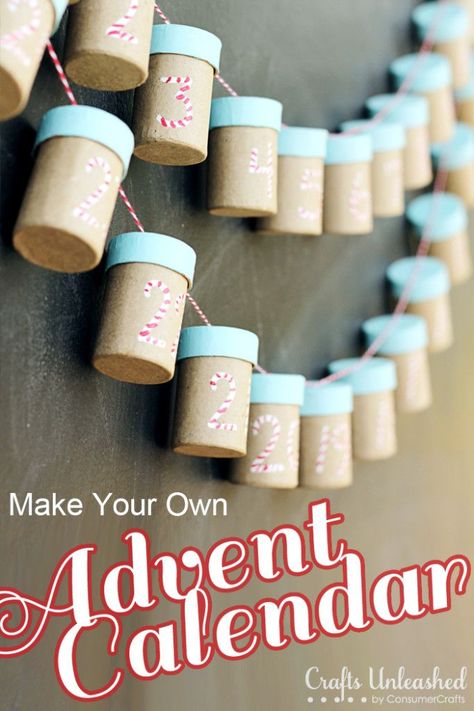 Medicine Bottle Crafts, Make Your Own Advent Calendar, Pill Bottle Crafts, Christmas Countdown Diy, Advent Calendar Activities, Hantverk Diy, Calendar Craft, Pill Bottle, Advent Calendars For Kids