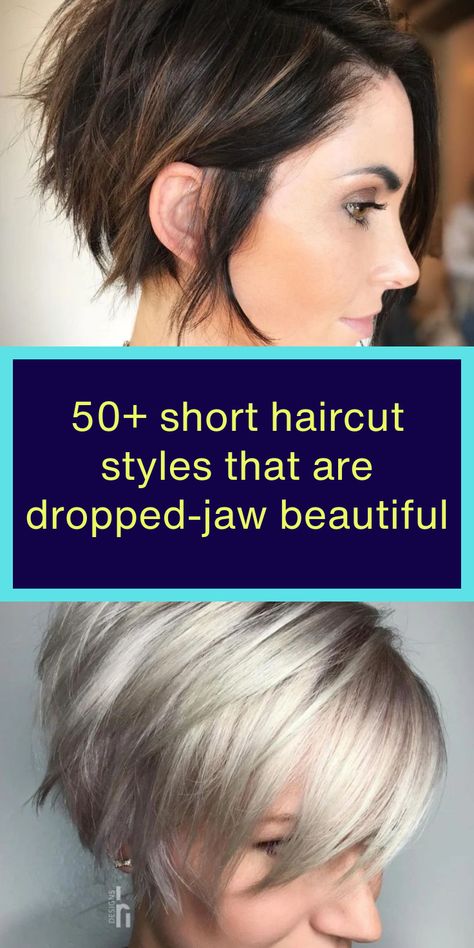 Short Pixie Haircuts With Long Bangs, Flat Short Hair Haircuts, Graduated Pixie Haircut, Pixie Haircut Front And Back Views, Pixie Bob Haircut For Thick Hair, Short Hair Tucked Behind Ears, Longer Pixie Haircut Fine Hair, Stacked Pixie Haircut Back View, Long Pixie Hairstyles For Fine Hair