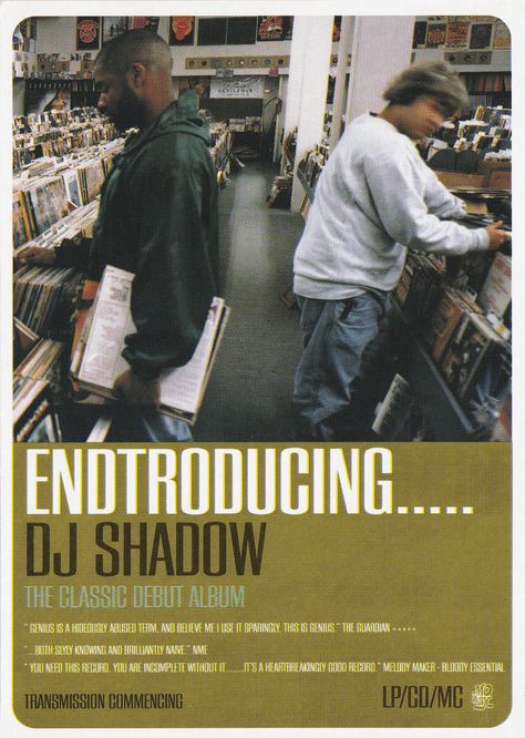 #DJShadow #Endtroducing Gen X Soft Club, Dj Shadow, Man And Machine, Music Is The Answer, Classic Album Covers, Boom Bap, Music Poster Design, Trip Hop, Lp Cover