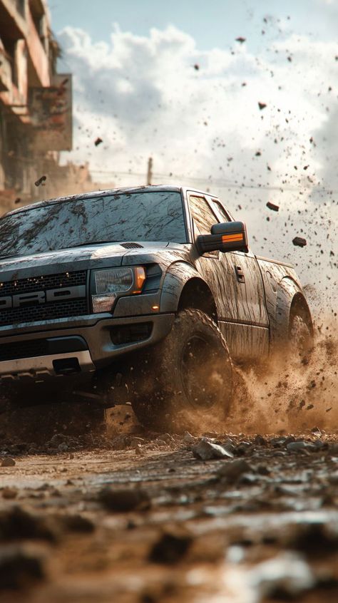 Prompt 👉a truck that is sitting in the dirt, a detailed matte painting, by Alexander Robertson, flickr, auto-destructive art, ford f-150 raptor, destroying buildings, epic lighting, award - winning photo. , photorealistic cgi, ps 3 graphics, dominance, microsoft, destructive, gaming, promo still, award - winning shot, award-winning shot 👉 if Like, please Follow and Share AI Graphics Studio 👇Contact on WhatsAPP: http://tiny.cc/aigraphicsstudio #aigraphicsstudio #AI #DigitalMarketing #digital... Ford F 150 Raptor, Ford Raptor, Matte Painting, Dope Art, Car Ford, Ford F 150, Car Wallpapers, Ford Trucks, Ford F150