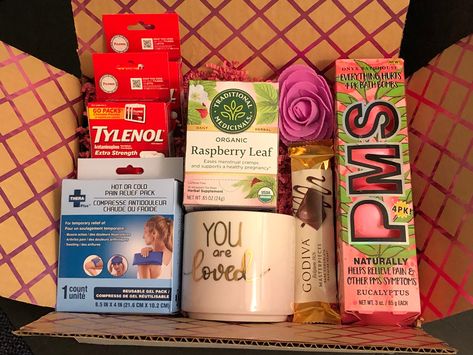 Menstrual Care Package, Period Package, Girl Survival Kits, Period Party, Period Relief, Period Pain Relief, Smile Gift, Raspberry Leaf Tea, Period Kit