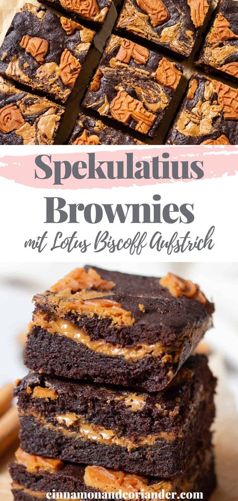 Lotus Brownies, Easy Winter Desserts, Hot Brownie, Biscoff Brownies, Winter Desserts Easy, Backing Ideas, American Dessert, Winter Snack, Winter Dessert