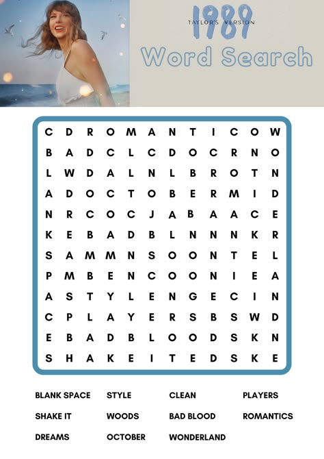 1989 Themed Party, Taylor Swift 1989 Party, 1989 Party, Taylor Swift Themed Birthday Party, Taylor Swift Printable, Taylor Swift Quiz, Taylor Swift Games, Taylor Swift Birthday Party Ideas, Finish The Lyrics