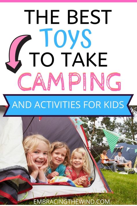 Your kids will have a blast camping with these toys and fun activities! Taking a few of the right toys to the campground will keep your kids entertained and happy. Camping with kids is fun! Camping Entertainment For Kids, Camping Must Haves For Kids, Camping With Kids Activities, Camping Kids Activities, Kids Camping Activities, Camping Hacks With Kids, Camping Things, Camping Toys, Shirt Crafts