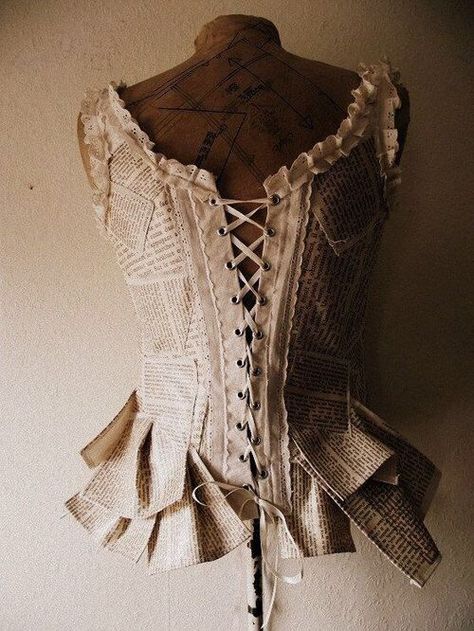 Vintage corset Old Corset, Handmade Corset, Outfit 2020, Corset Outfit, Paper Fashion, Handmade Things, Paper Dress, Vintage Corset, Dress Forms