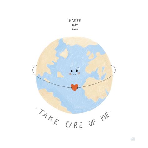 Gabriella on Instagram: “Earth Day 🌎 #ourplanetweek • #giornatamondialedellaterra #earthday #earthday2022 #takecareofherheart #bekind #earth #savetheplanet…” Planet Earth Drawing, Planet Earth Illustration, Earth Day Illustration, Earth Drawing, Earth Drawings, Earth Month, Earth Illustration, Day Illustration, Take Care Of Me