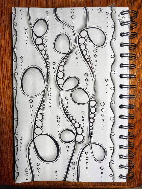 Simple Zentangle Art Patterns, Simple Zentangle Patterns, Unique Doodle Art, Zen Tangle Patterns, Random Patterns Drawing, Zantangle Art, Neurographic Art, Zen Doodles, Zen Doodle Patterns