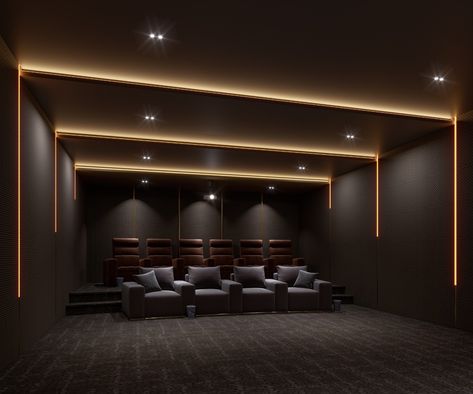 Home Theater With Bar Counter, Home Theatre Ceiling Design, Home Theatre Design Interiors, Cinema Room Design, Home Theatre Design, Home Theater Lighting, Cinema Hall, Vishnu Ji, Ronaldo Soccer