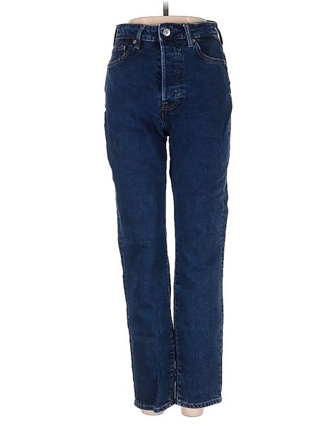 &Denim by H&M Jeans Size: 6 Blue Bottoms - used. 99% COTTON, 1% ELASTANE, Dark Wash, Stars, Cropped, High Rise | &Denim by H&M Jeans - High Rise: Blue Bottoms - Size 6 Henry Danger, M Jeans, H&m Jeans, High Rise Denim, High Jeans, Jeans Size, H&m, High Rise, Size 6