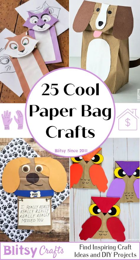 Paper Grocery Bag Crafts, Grocery Bag Crafts, Paper Bag Crafts For Kids, What To Do With Paper, Bag Crafts For Kids, Brown Paper Bag Floor, Homemade Gift Bags, Brown Paper Lunch Bags, Diy Paper Bag