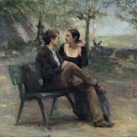 Ron BHicks BTutt Art B Romance Arte, Ron Hicks, Arte Peculiar, Bel Art, Art Ancien, Art Of Love, Romance Art, Old Paintings, Romantic Art