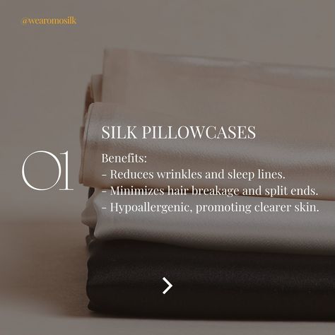 Experience ultimate luxury and care with Omosilk’s 100% mulberry silk accessories. From pillowcases to scrunchies, discover how each product enhances your beauty routine and style. Swipe to see the benefits! #silk #omosilk #wearomosilk #losangeles #silkpillowcase #silkheadband #silkcribsleeve #silkscrunchie #silkscarf #silkwigcap #smallbusinesslosangeles #haircare #skincare Silk Headband, Silk Accessories, Silk Hair, Silk Pillowcase, Beauty Routine, Wig Cap, Mulberry Silk, Beauty Routines, Scrunchies