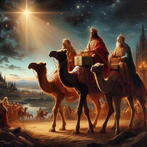 The 3 Wise Men, Lion Of Judah Jesus, The Three Wise Men, Roi Mage, Vintage Christmas Images, Three Wise Men, Christmas Jesus, Christmas Nativity Scene, Three Kings