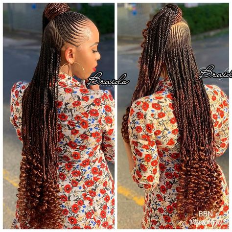 Carrot Push Back Hairstyle, Abuja Lines Hairstyles Braids Latest, Conrows Lines And Braids With Curls, Carrot Hairstyles For Black Women, Abuja Lines Hairstyles Braids, Latest Braid Styles, Black Women Updo Hairstyles, Black Baby Girl Hairstyles, Carrot Hairstyles