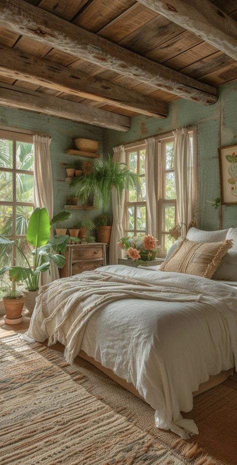 Rustic Bedroom Paint Colors, Bedroom Rustic Ideas, Bedroom Rustic Modern, Bedroom Rustic Farmhouse, Country Cottage Living, 2024 Bedroom, Rustic Luxury, Rustic Bedroom Furniture, Bedroom Rustic