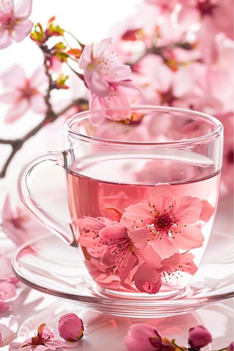 7 Amazing Benefits of Cherry Blossom Tea (aka Sakura Tea) Sakura Tea, Cherry Blossom Tea, Bubble Tea Flavors, Making Iced Tea, Outside Plants, Tea Health Benefits, Pink Tea, Tea Benefits, Sakura Flower