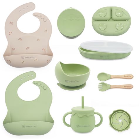 6 Months Baby Led Weaning, Baby Feeding Set, Baby Stage, High Chairs, Silicone Bibs, Snack Cups, Baby Spoon, Utensils Set, 6 Month Baby