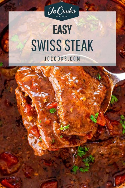 Beef Arm Steak Recipes, Swedish Steak Recipe, Steak In Tomato Sauce Recipes, Swiss Steak Recipe, Beef Cubes In Tomato Sauce, Steak With Tomatoes, Steak With Tomato Sauce, Easy Swiss Steak Recipes, Minute Steaks Recipes