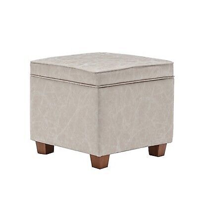 Premium Quality Square Storage Ottoman with Piping and Lift Off Lid Distressed Tan Faux Leather, Home Decor Square Storage Ottoman, Leather Storage Ottoman, Storing Blankets, Tufted Storage Ottoman, Leather Bench, Lid Storage, Upholstery Cleaner, Lift Off, Soft Seating