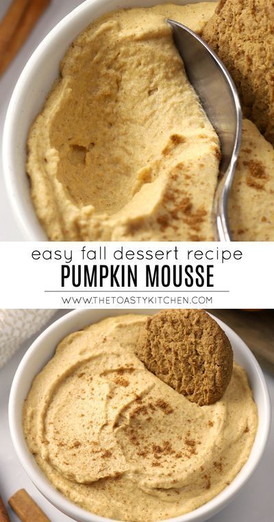 Pumpkin mousse is a soft, airy dessert and an excellent alternative to a traditional pumpkin pie. Perfect for serving a crowd. Thanksgiving Recipes Dessert Pies, Fall Dessert Recipes Pumpkin, Traditional Pumpkin Pie, Fall Dessert Recipes Easy, Recipes Pumpkin, Pumpkin Mousse, Thanksgiving Pumpkin Pie, Savory Pumpkin Recipes, Dump Cakes