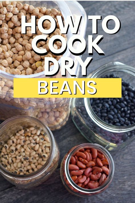 Cooking Dry Beans, Cook Dry Beans, How To Make Beans, Dry Beans Recipe, Cooking Beans, Beans In Crockpot, Cranberry Beans, Fried Beans, Cooking Dried Beans