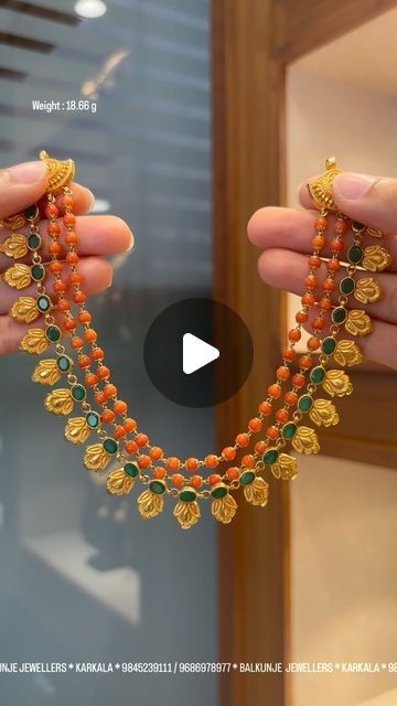 Corals Gold Jewellery, Latest Beads Jewellery Designs Gold, Pearl Sets Jewellery Indian Gold, Beads Jewelry Indian Gold Latest, Corals And Pearls Jewellery, Gold Beads Necklace Indian, Coral Necklace Indian Gold, Coral Necklace Designs, Coral Jewelry Indian Gold