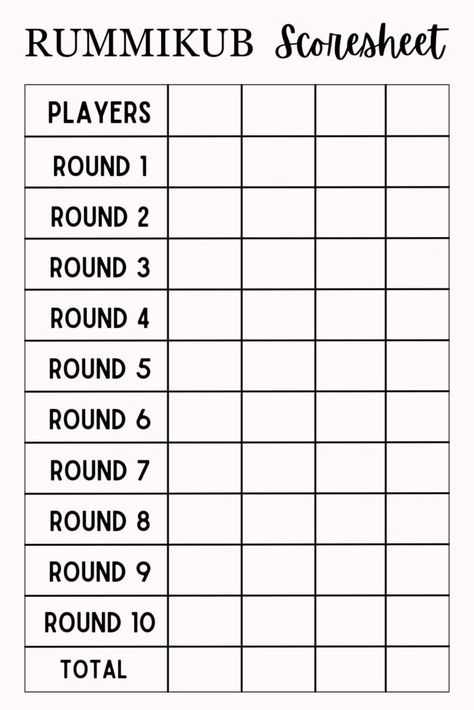 Free Printable Rummikub Score Sheet PDF Qwixx Score Sheets Printable, Bord Games, Game Challenges, Organizational Tips, Free Printable Games, Ranch Recipe, Game Storage, Game Nights, Game Ideas