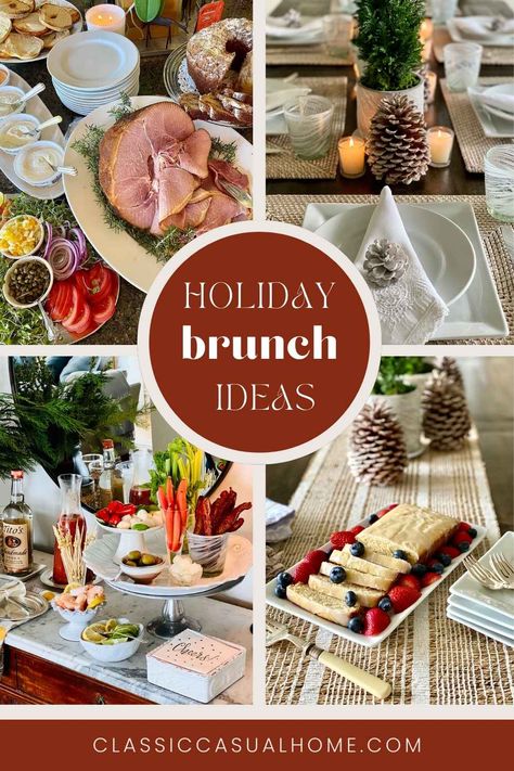 Christmas Family Brunch And Victorian Homes in SF | Classic Casual Home Holiday Brunch Ideas Christmas, Brunch Ideas Christmas, Holiday Brunch Ideas, Christmas Brunch Decorations, Christmas Brunch Party, Christmas Brunch Menu, Holiday Brunch Recipes, Brunch Tablescape, Christmas Brunch Recipes