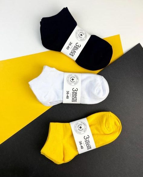 Socks Photography Ideas, Socks Photoshoot, Socks Logo, Socks Photography, Photography Ideas At Home, Yellow Aesthetic Pastel, Adidas Socks, Socks Packaging, Blouse Casual Fashion