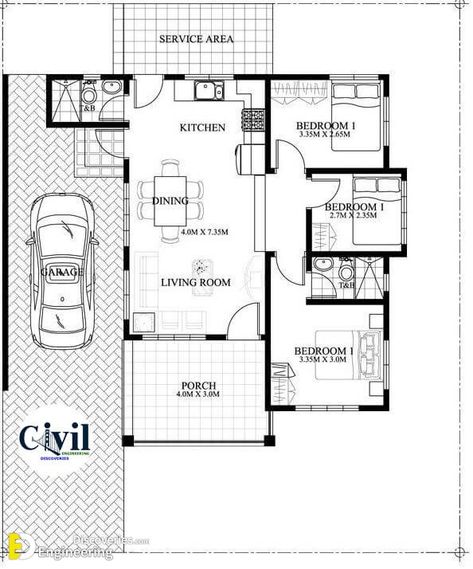 Small House Floor Plan, 3 Bedroom Home Floor Plans, Philippines House, Floor Planning, Diy Path, Modern Bungalow House Design, 3 Bedroom Floor Plan, Bungalow Floor Plans, Modern Floor Plans