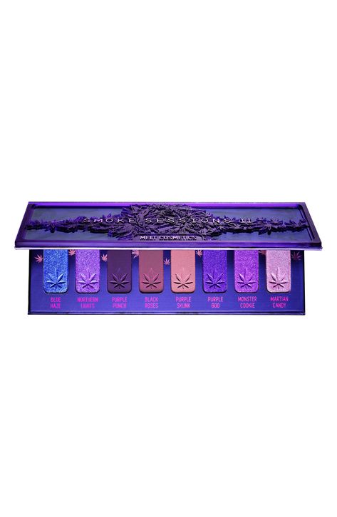 Melt Cosmetics Smoke Sessions 2 Eyeshadow Palette | Nordstrom Cool Tone Eyeshadow, Melt Gemini Palette Looks, Purple Eyeshadow Palette, Purple Witch Eyeshadow, Galaxy Eyeshadow, Big Eyeshadow Palette, Purple Eyeshadow Pallete, Huda Beauty Eyeshadow Palette, Makeup Palette Collection